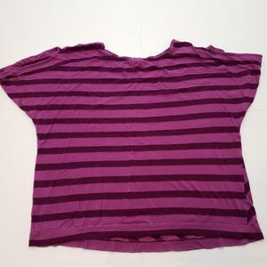 Lane Bryant Purple Striped Top Size 18/20